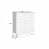 Kapp ZEN valge / must, 100x38xH120 cm