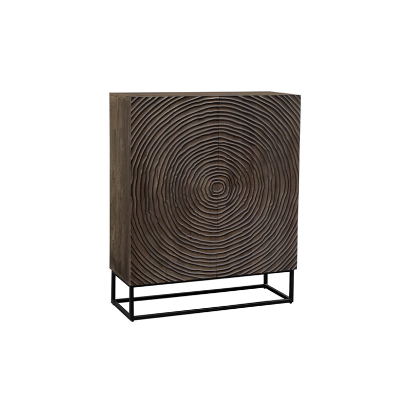 Kapp ZEN tumepruun  / must, 100x38xH120 cm
