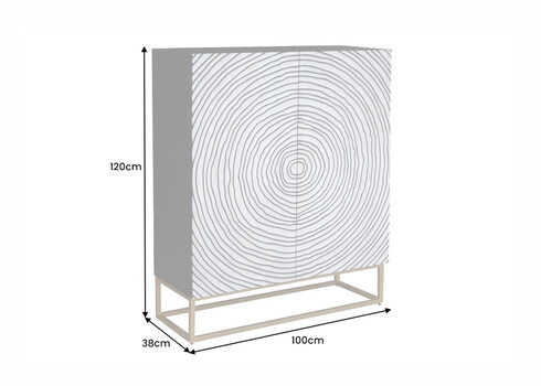Kapp ZEN tumepruun  / must, 100x38xH120 cm