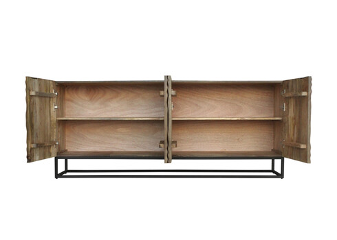 Kummut ZEN tumepruun / must, 177x38xH75 cm