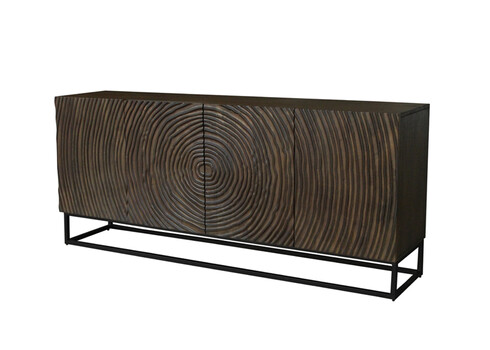 Kummut ZEN tumepruun / must, 177x38xH75 cm