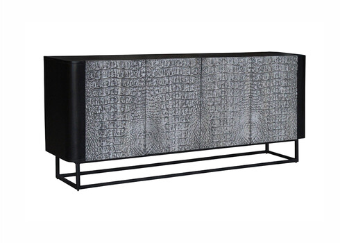 Kapp CROCO hall / must, 177x38xH75 cm