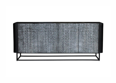 Kapp CROCO hall / must, 177x38xH75 cm