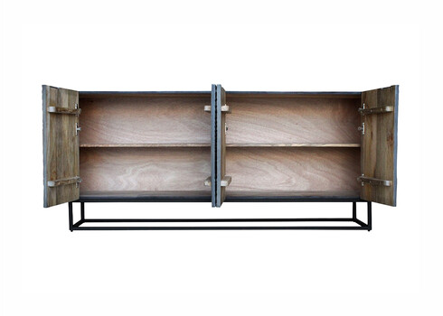 Kapp CROCO hall / must, 177x38xH75 cm