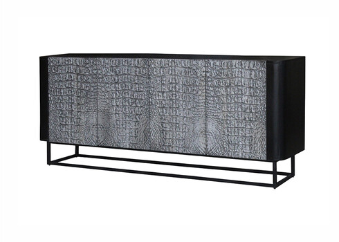 Kapp CROCO hall / must, 177x38xH75 cm