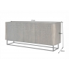 Kummut CROCO pruun / must, 177x38xH75 cm