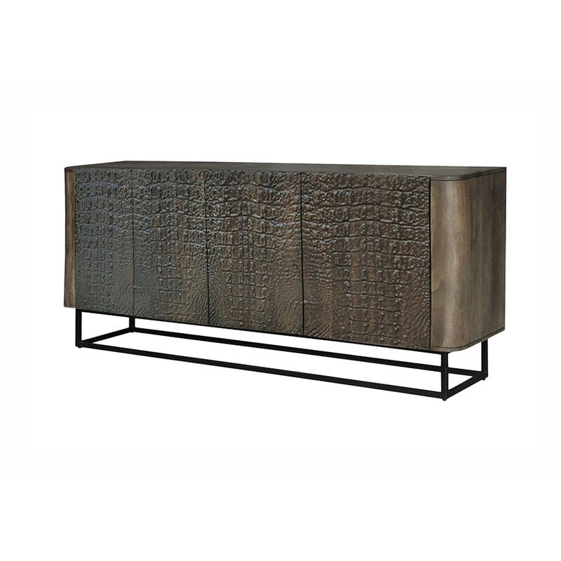 Kummut CROCO pruun / must, 177x38xH75 cm Kummut CROCO pruun / must, 177x38xH75 cm