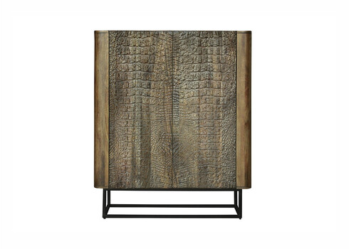 Kapp CROCO pruun / must, 100x38xH120 cm