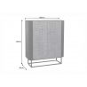 Kapp CROCO pruun / must, 100x38xH120 cm