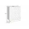 Kapp VULCANO valge / must, 100x38xH120 cm