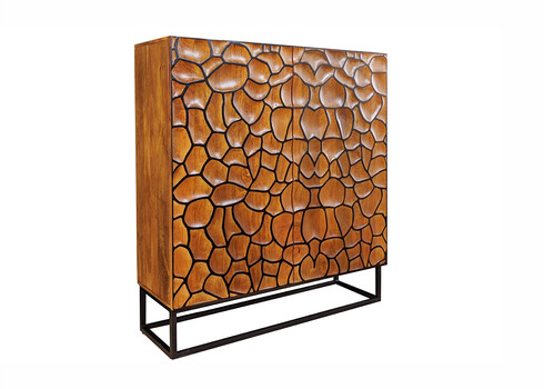 Kapp VULCANO pruun / must, 100x38xH120 cm