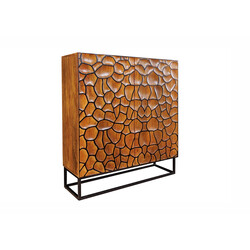 Kapp VULCANO pruun / must, 100x38xH120 cm