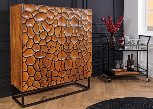 Kapp VULCANO pruun / must, 100x38xH120 cm