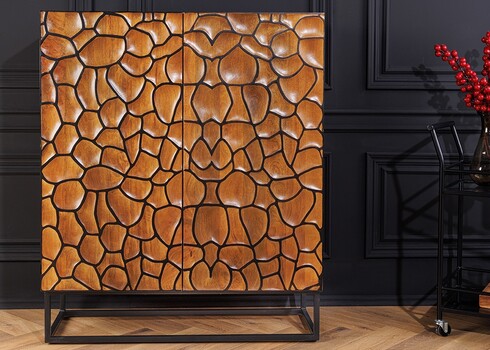 Kapp VULCANO pruun / must, 100x38xH120 cm