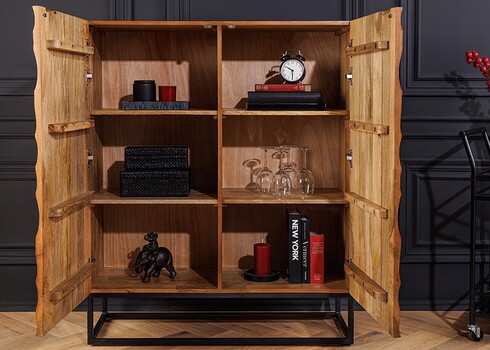 Kapp VULCANO pruun / must, 100x38xH120 cm