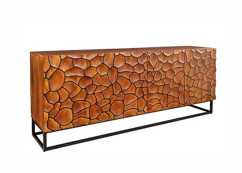 Kummut VULCANO pruun / must, 177x38xH75 cm