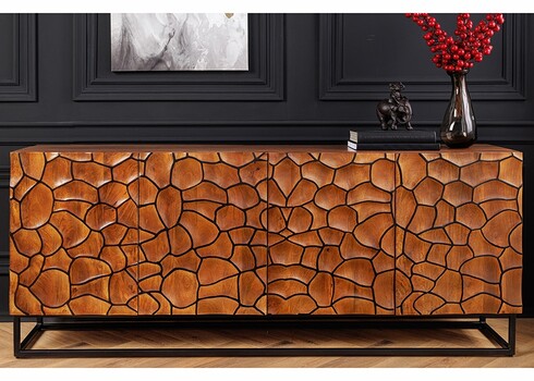 Kummut VULCANO pruun / must, 177x38xH75 cm