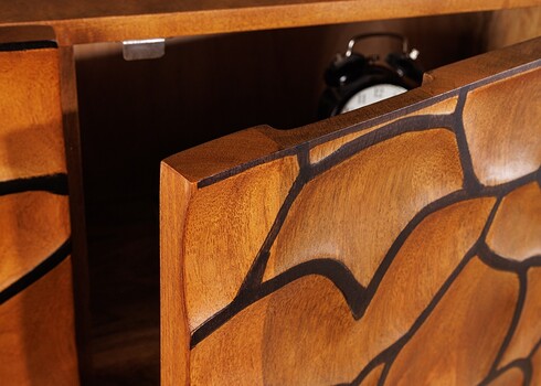 Kummut VULCANO pruun / must, 177x38xH75 cm