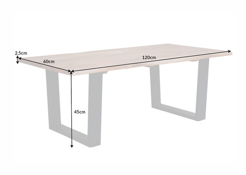 Diivanilaud MAMMUT pruun / must, 120x60xH45 cm