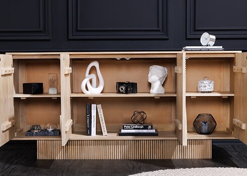 Kummut ART DECO hele puit, 170x38xH80 cm