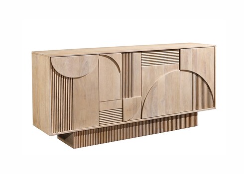 Kummut ART DECO hele puit, 170x38xH80 cm