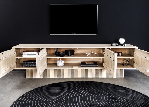 Kummut ART DECO hele puit, 200x38xH49 cm