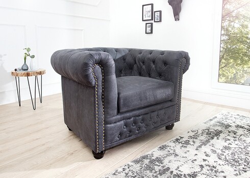 Tugitool CHESTERFIELD antiikhall, 105x85xH70 cm