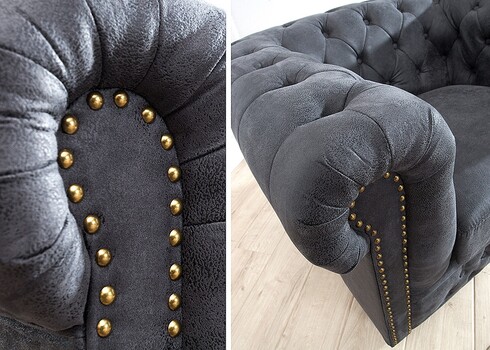 Tugitool CHESTERFIELD antiikhall, 105x85xH70 cm