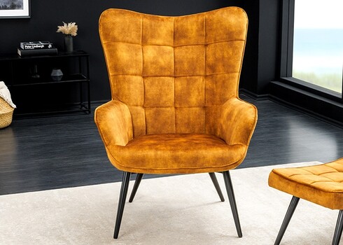 Tugitool SCANDINAVIA kollane, 72x77xH99 cm