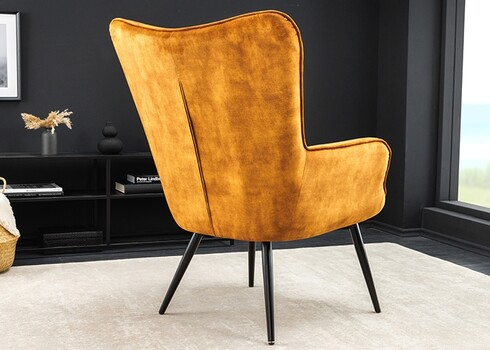 Tugitool SCANDINAVIA kollane, 72x77xH99 cm