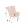 Tugitool SCANDINAVIA kollane, 72x77xH99 cm