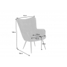 Tugitool SCANDINAVIA hall, 72x77xH99 cm