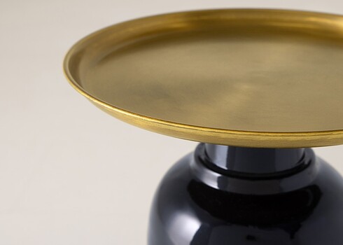 Abilaud ELEGANCIA must / kuldne, D40xH50 cm