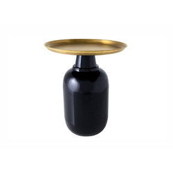 Abilaud ELEGANCIA must / kuldne, D40xH50 cm