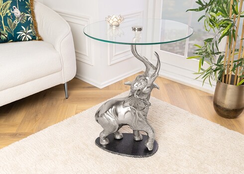 Abilaud ELEPHANT hõbedane, D60xH75 cm