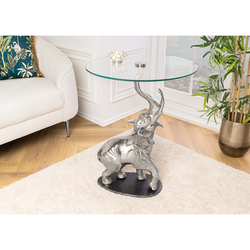 Abilaud ELEPHANT hõbedane, D60xH75 cm