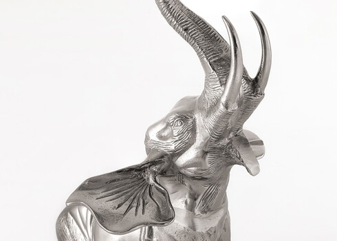Abilaud ELEPHANT hõbedane, D60xH75 cm