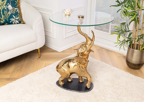 Abilaud ELEPHANT kuldne, D60xH75 cm