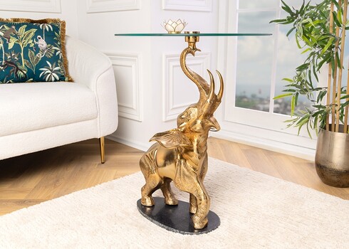 Abilaud ELEPHANT kuldne, D60xH75 cm