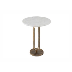 Abilaud ELEGANCE valge marmor / kuldne, D45xH60 cm