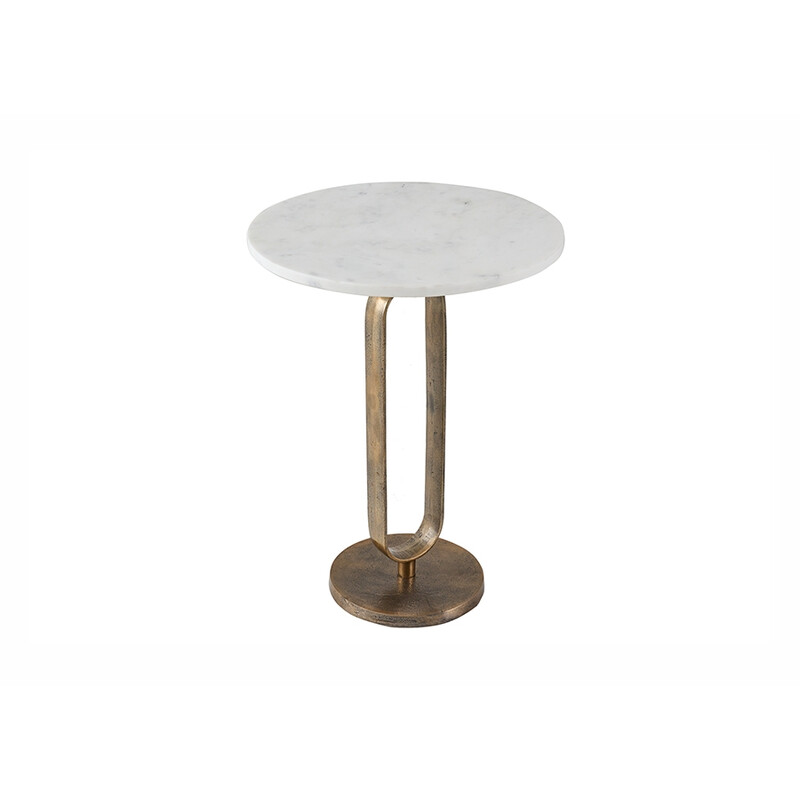 Abilaud ELEGANCE valge marmor / kuldne, D45xH60 cm