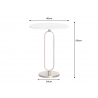 Abilaud ELEGANCE valge marmor / kuldne, D45xH60 cm