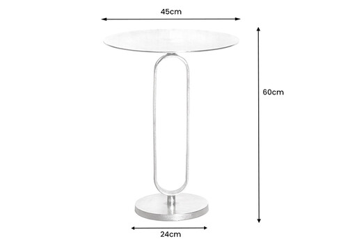 Abilaud ELEGANCE hõbedane, D45xH60 cm