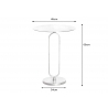 Abilaud ELEGANCE hõbedane, D45xH60 cm