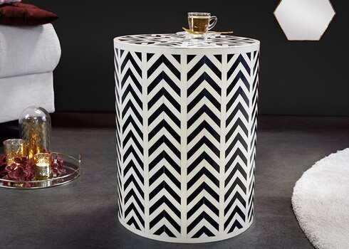 Abilaud BONE must / valge, D35xH46 cm