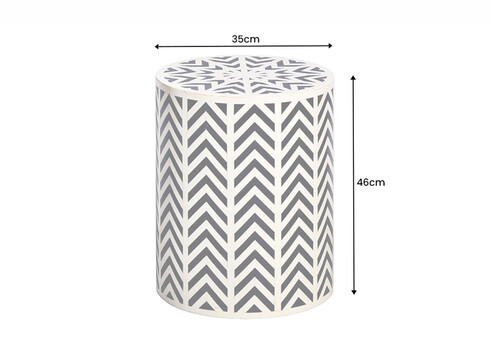 Abilaud BONE must / valge, D35xH46 cm