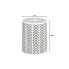 Abilaud BONE must / valge, D35xH46 cm