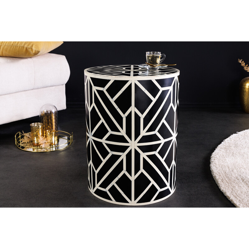 Abilaud BONE must / valge, D35xH46 cm