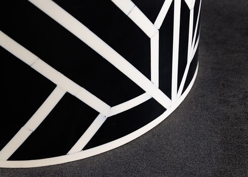 Abilaud BONE must / valge, D35xH46 cm