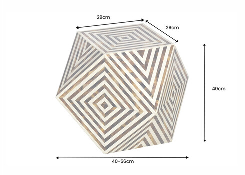 Abilaud BONE pruun / valge, D40xH56 cm